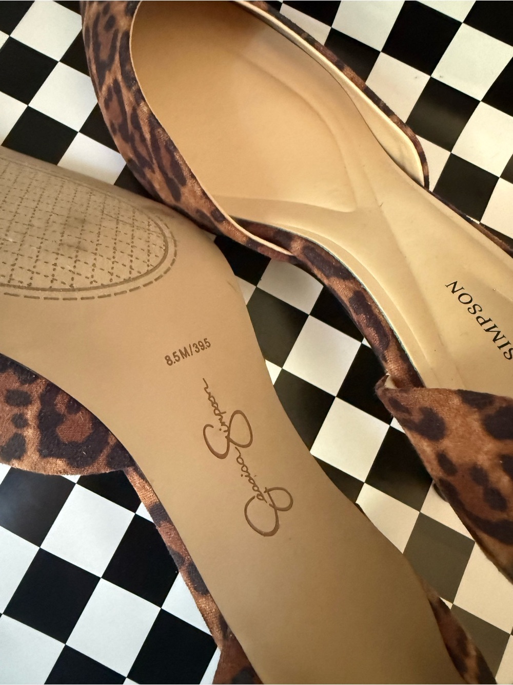 Jessica Simpson Brown Leopard Pointed Toe Heels - Picture 5 of 5